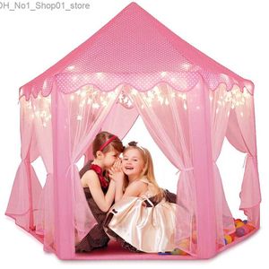 Toy Tents Kids Kent Children Play House Foldable Princess Castle Girl Play House Big Size Mongolian Tent Princess Castle Playhouse Q231220