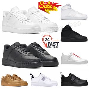 Klassisk AirForce L Casual Shoes og Original Skate Plate-Forme Trainers Low Plat Sole Loafers Triple White Black Outdoor Shoe Mens Womens Platform Sneakers Dhgate
