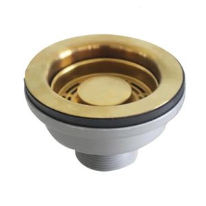 Drains Drains Talea Drain European Export Brushed Rose Gold Kitchen Drains Strainer Stainless Steel 114MM Drainer For Kitchen Sink xk268c