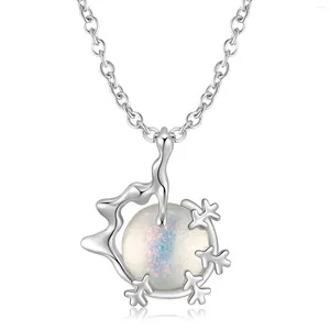 Chains Original Design Christmas Gift Snow Ball Necklace Small Fresh Forest S925 Sterling Silver Clavicle Chain Vintage