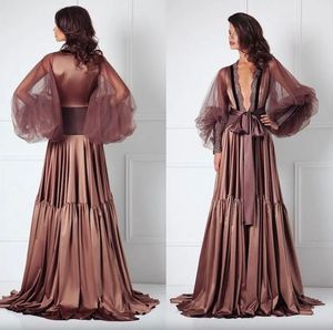 Sexy Hochzeit Robe Brautjungfer Braut Satin Seide Schlaf tragen Spitze Rand Mutter Dressing Nachtwäsche nach Maß