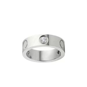 Band Rings Designer Ring Smycken Rose Gold Sterling Silver Titanium Steel Diamond Rings Unikt Löfte för Mens Women Teen Girls C2912