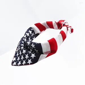 Dog Collars Necklace Decor United States Flag Star Dress Up Collar Bib Pet Triangular Scarf