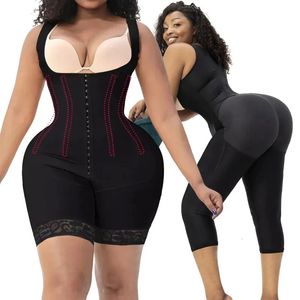 Fajas shaperwear original colombianska bantar formar mage kontroll bindemedel korsett hög komprimering bodysuit kvinnor underkläder 231220