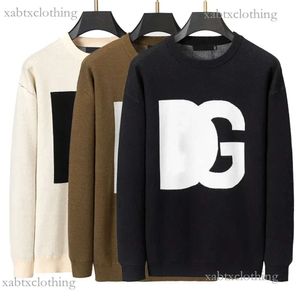 Tasarımcı D Men's Sweaters G Erkek Kadın Kazak Kazak Mektuplar Nakış Moda Kırış Sonbahar Kış Uzun Kollu Crewneck El Örme