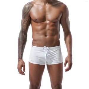 Menwalom de banho masculina Sexy Low Wents Boutpant Lace Printning Nada de Sworn Smpring Shorts