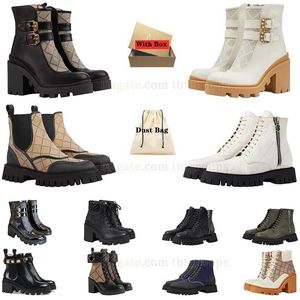 Bota de plataforma de designer Martin Botas Mulheres Botas de deserto de alta qualidade com caixa Botas de tornozelo Zíper Borracha Lace-Up Botas de neve Bota Oxford Sapato Bota de inverno Mulher dhgates