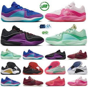 Tante Pearl Kd 16 Men basketskor KDS 16S Sneaker Wanda Triple Red Black Gold White Vivid Purple Deep Royal NY VS NY Peppermint Bred Mens Trainers Sport Sneakers