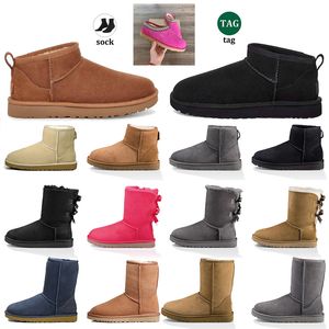 Australien stövlar designer stövlar sneakers ugli ankel korta stövlar vinterskor trippel svart kastanj lila rosa marin grå klassiska kvinnliga damer flickor 35-41 ug boot