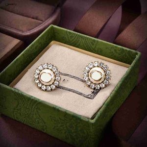 Charm earrings bridal ring earring designer earrings for woman engagement lover stud wedding jewelry brand lady diamond pearl studs Dec 19 new