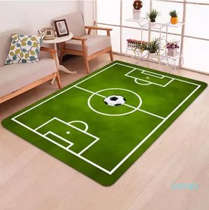 Carpets Modern Carpet 3D Football Area Rugs Flannel Rug Memory Foam Carpet Boys Kids Play Crawl Mat Big Carpets for Home Living Room Blank