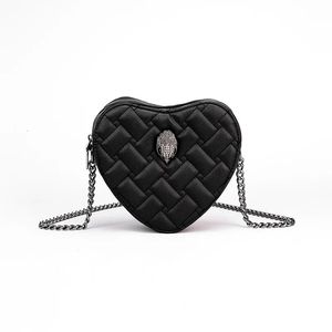 Evening Bags Kurt Geiger Eagle Head High Quality Black UK Chain Crossbody Bag Fashion Heart Shaped Shoulder Bag Women 231219