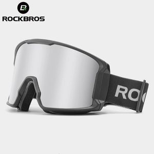 Rockbros skidglasögon snöglasögon man kvinna snowboard skyddsglasögon anti-dimma uv skydd snöskoter skidskidsport glasögon tillbehör 231220