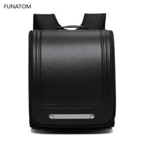 Funatom 2019 New School Bags Orthopedic Backpack For Boys and Girls Waterproof PU Randoseru Backpack Japan Student Bag177V