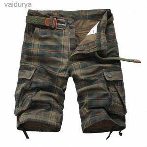 Herren-Shorts, Herren-Shorts, 2022, Sommer, modisch, kariert, Strand-Shorts, Herren, lässig, Camo-Shorts, Militär, kurze Hosen, Cargo-Overalls, Größe 30–40, YQ231220