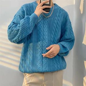 Maglioni da uomo girocollo pullover per uomo accogliente maglione invernale lavorato a maglia spessa manica lunga unisex coppia calda