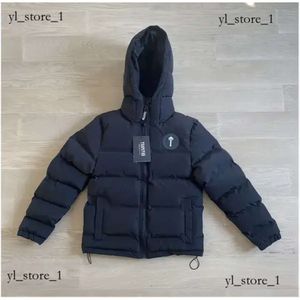 2023 autumn and winter trapstar autumn winter mens trapstar puffer jacket embroidered hooded trench giacca trapstarcoat zipper 8007