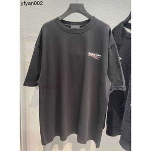 Balenciag camiseta verão novo bordado clássico designer de luxo das mulheres dos homens carta superior algodão roupas manga curta em torno do pescoço 1nsv 1nsv