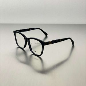 Designer Sonnenbrille Frauen Chanelismus gefalteter Spiegelbeine Brille 3438 Pink Black Frame N einfaches Spiegel Antiblau -Licht kann mit Myopia Box modisch fortgeschritten werden