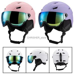 スキーゴーグルスノースポーツヘルメットPCEPSプロフェッショナルスノーボードヘルメット屋外スノースポーツ用の14個の通気口で調整可能