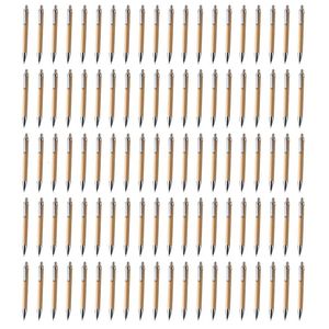 100 PcsLot Bambu Caneta Esferográfica Stylus Contato Material Escolar Escritório Canetas Escrita Presentes 231220