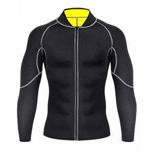 Men Shapers Sauna Suit Neoprene Sweat Jacket Workout WeightLoss Long Sleeve Waist Trainer Body Shaper with Zipper Undershirt 231219