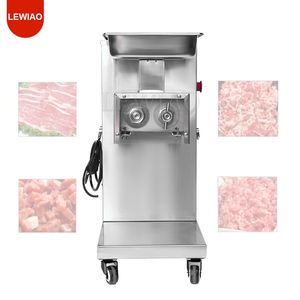 Meat Cutter Commercial Stainless Steel Fully Automatic Slice Shredder Ground Meat High Power Dicing Machine Slicer