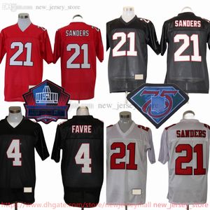 커스텀 S-6XL 후퇴 1966-1999 축구 21 Deion Sanders Jersey Stitch 7 Michael Vick 4 Brett Favre 78 Mike Kenn 87 Claude Humphrey 71 John Zook Keith Brooking Jersys