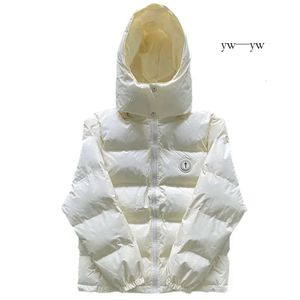 Trapstar London pułapka pułapka pułapka w dół Parka mężczyzn Kobiet luksusowa marka błyszcząca czarna haftowa zimowa puffer kurtka Trapstar Down Jacket 1237