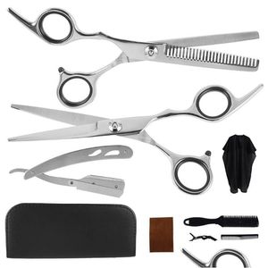 Hair Scissors 11Pcs Professional Hairdressing Scissors Kit Hair Cutting Set Trimmer Shaver Comb Cleaning Cloth Barber Hairdresser Salo Dhitf