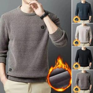 Maglioni da uomo Camicia a maniche lunghe morbida per uomo Base calda Maglione girocollo accogliente Autunno inverno lavorato a maglia spessa