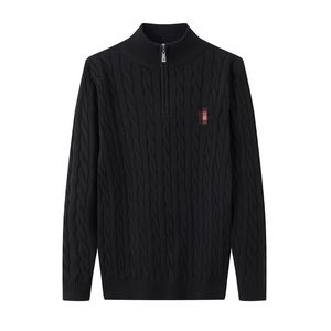 Toppens designer Polo tröja ull Ralph skjorta tjock halv blixtlås med hög hals varm skjorta stickad lauren pullover liten häst bomulls tröja