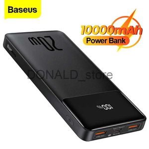 Banki zasilające z telefonu komórkowego Baseus Power Bank 10000 mAh Bateria zewnętrzna 20000 mAh Powerbank PD 20W ładowanie przenośna dla iPhone'a Xiaomi Mi Poverbank J231220