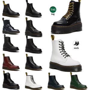 Kış kar ayakkabıları tasarımcı kadın doc martens botları platform jadon hi pürüzsüz deri siyah oxford dip ayak bileği patikleri dhgates moda drmartins boot