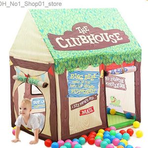 Toy Tent Yard Play Tent für Kinder Castle House Cubby Faltbares Baby Spielzeugzelt Spielhaus im Freien im Innenbereich Spielzeugkinderzelt für Weihnachtsgeschenk Q231220