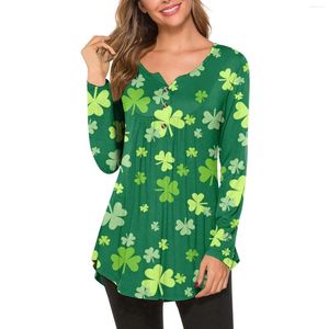 Frauen Blusen Blatt Drucken St. patricks Tag Shirts Für Frauen Koreanische Mode Top 3d Abstrakte Tops Sexy Blusas Mujer elegantes