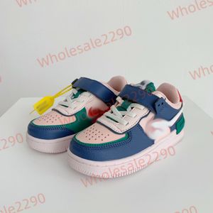 Mädchenschuh Frühling 2024 neues Modell nur Sportschuh atmungsaktive Männer und Frauen Macaron Kinder Einzelschuh Low-Top-Laufschuh