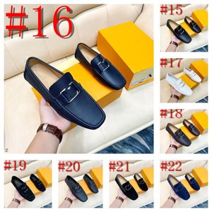40Model Loafers Designer Men Casual Leather Shoes Slip On Spring Summer Black Brown Fashion Italian Trendy Luxury Designer Brand Loafer Storlek 38-46