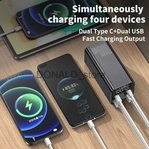 Cell Phone Power Banks 100000mAh Power Bank Type C PD 65W Fast Charging Powerbank External Battery Charger For Smartphone Laptop Tablet iPhone Xiaomi J1220