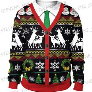 Herrtröjor tröjor 2024 Nya män julsvett julklänning grafiska kläder överdimensionerade långärmad topp fashionabla män/kvinnor universal pullover t231220