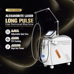 Máquina de remoção de pelos com laser de alexandrite aprovada pela ce, máquina de remoção de pelos com pulso longo, rejuvenescimento da pele, uso em salão de beleza