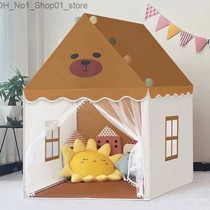 Tentadas de brinquedo New Indoor Outdoor Tent Room Crianças menina Princesa Castelo bebê casa Dream Castle Small House Family Fingle Toy Game Q231220