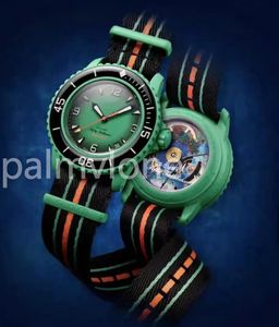 Nylonowe paski oceaniczne zegarek męskie zegarek bioceramiczne automatyczne zegarki mechaniczne Wysokiej jakości pełna funkcja Pacyfiku Antarktyka Indian Watch Watche Watche