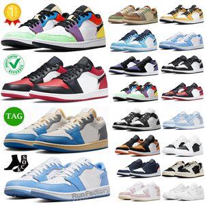 Jumpman 1 Jordens 1s Low Travis Scoots OG Men Men Buty Basketball Buty Fragment Projektant University Blue Unc Black Red Syme Szare Mess Mens Sneaker Rozmiar 13