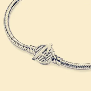 Link Bracelets Jewelry 925 Sterling Silver Women Charm Beads Sets For Pandoraer With Logo Ale Bangle Birthday Gift