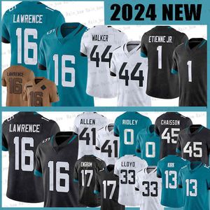 16 Trevor Lawrence Camisa de futebol 0 Calvins Ridley 44 Travon Walker 1 Travis Etienne Jr. Evan Engram 13 Christian Kirk Josh Allen Tank Bigsby Nathan Rourke Jamal Agnew