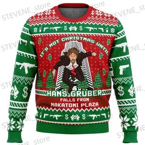 Men's Hoodies Sweatshirts Hans Gruber Fall Nakatomi Plaza Die Hard Ugly Christmas Gift Santa Claus Pullover Men 3D Sweatshirt And Top Autumn T231220