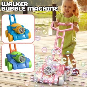 Automatic Soap Bubble Machine Stroller Walker Toys for Toddler Electric Maker Summer Outdoor Gift Kids 231219