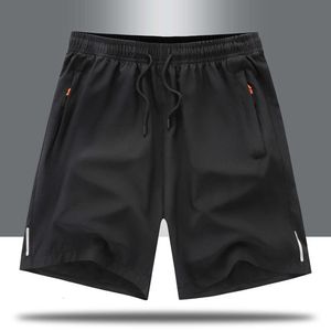 Calças casuais grandes para corrida e shorts esportivos masculinos, capris de secagem rápida de seda gelada fina de verão, perna reta, estilo unissex