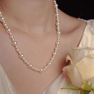 Ожерелье Fever Same с легким жемчугом, французская элегантность, маленькая и универсальная новая шейная цепочка с воротником